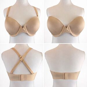 Victoria’s Secret Strapless Convertible Bra Nude Beige 36D NEW